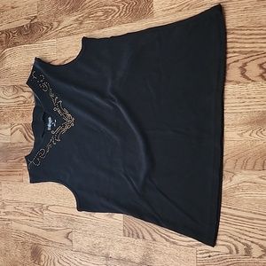 (M) Hillard & Hanson Embellished Classic Tank Top Casual Outfit Accents